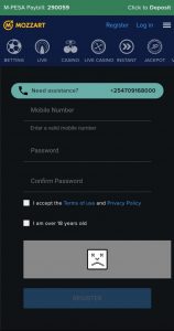 Mozzartbet registration site