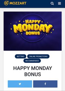 mozzart happy monday